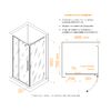 Душевой уголок RGW CL-046B 350904698-24 стекло Матовое-Сатинат, профиль Черный, 90х80 см