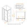 Душевой уголок RGW CL-046B 350904697-24 стекло Матовое-Сатинат, профиль Черный, 90х70 см