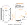 Душевой уголок RGW CL-55B 72095599-14 стекло Прозрачное, профиль Черный, 90х90 см