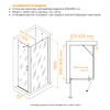 Душевой уголок RGW HO-045B (HO-011B + Z-050-2B + O-204B) стекло Прозрачное 60х90