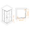 Душевой уголок RGW PA-030B 3508103099-14 стекло прозрачное 90х90