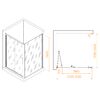 Душевой уголок RGW PA-132 (PA-21+Z-050-5) 060813222-11 стекло Прозрачное, профиль Хром, 120х120 см