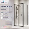 Душевой уголок RGW PA-132B (PA-21B+Z-050-5B) 060813222-14 стекло Прозрачное, профиль Черный, 120х120 см