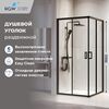 Душевой уголок RGW PA-39B 03083999-14 стекло Прозрачное, профиль Черный, 90х90 см