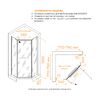 Душевой уголок RGW PA-82B 41088288-14 стекло прозрачное 80х80