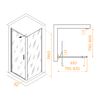 Душевой уголок RGW SV-135 703213588-11 стекло Прозрачное, профиль Хром, 80х80 см