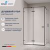 Душевой уголок RGW SV-040B 353204060-24 стекло Матовое-Сатинат, профиль Черный, 160х100 см