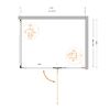 Душевой уголок Cezares LINER-AH-1-120/90-C-GM-R профиль Оружейная сталь, 120x90 см
