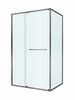 Душевой уголок CEZARES LUX-AH-FS-11-120/100-C-GM профиль Оружейная сталь, 120x100 см