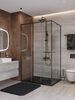 Душевой уголок CEZARES LUX-AH-FS-11-120/100-C-GM профиль Оружейная сталь, 120x100 см