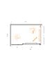 Душевой уголок CEZARES LUX-AH-FS-11-120/80-C-GM профиль Оружейная сталь, 120x80 см
