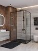 Душевой уголок CEZARES LUX-AH-FS-11-120/80-C-GM профиль Оружейная сталь, 120x80 см