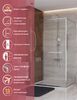 Душевой уголок CEZARES LUX-AH-FS-11-120/90-C-CR профиль Хром, 120x90 см