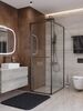 Душевой уголок CEZARES LUX-AH-FS-1-70/100-C-GM профиль Оружейная сталь, 70x100 см