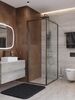 Душевой уголок CEZARES LUX-AH-FS-1-70/100-C-GM профиль Оружейная сталь, 70x100 см
