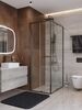 Душевой уголок CEZARES LUX-AH-FS-1-70/100-C-GM профиль Оружейная сталь, 70x100 см