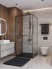 Душевой уголок CEZARES LUX-AH-FS-1-90/100-C-GM профиль Оружейная сталь, 90x100 см