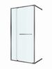 Душевая дверь Cezares LUX-B-FS-11-100-C-GM, профиль оружейная сталь, регулировка 99,5-101 см