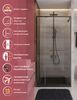Душевая дверь Cezares LUX-B-FS-11-100-C-GM, профиль оружейная сталь, регулировка 99,5-101 см