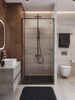 Душевая дверь Cezares LUX-B-FS-11-100-C-GM, профиль оружейная сталь, регулировка 99,5-101 см