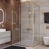 Душевой уголок CEZARES LUX-AH-FS-11-120/90-C-BORO профиль Брашированное золото, 120x90 см