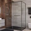 Душевой уголок CEZARES LUX-AH-FS-11-120/100-C-GM профиль Оружейная сталь, 120x100 см
