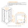 Душевой уголок RGW CL-36 06093688-41, стекло Cora , 80х80 см