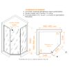 Душевой уголок RGW HO-088 350608800-11, стекло Прозрачное , 100х100 см