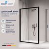Душевой уголок RGW PA-142B (PA-21B+Z-050-5B) 060814202-14, стекло Прозрачное , 100х120 см