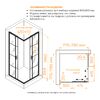 Душевой уголок RGW 06083488-84, стекло Рисунок-черный принт (по периметру профиль) , 80х80 см