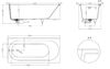 Salini Ornella Kit Встраиваемая ванна 180х80х60cм, овальная чаша, донный клапан, сифон, щелевой слив-перелив, S-Stone, цвет: белый матовый