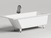 Salini Cascata Встраиваемая ванна 170x70x55.2см., ножки, сифон, мат-л: S-Sense, цвет: белый глянцевый