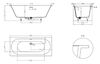 Salini Ornella Axis 190 Kit Встраиваемая ванна 190х90х60см, прямоугольная, материал: S-Stone, донный клапан   Down , слив-перелив, цвет: белый матовый