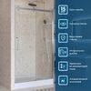 Душевая дверь BelBagno MARINO-2-BF-1-130-C-CR, стекло прозрачное, регулировка 128-131 см