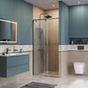 Душевая дверь BelBagno SOFT_CLOSE-1-BF-1-100-C-GM, стекло прозрачное, регулировка 98,5-100,5 см
