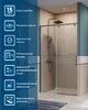 Душевая дверь BelBagno SOFT_CLOSE-1-BF-1-110-C-GM, стекло прозрачное, регулировка 108,5-110,5 см