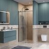 Душевая дверь BelBagno SOFT_CLOSE-2-BF-1-130-C-GM, стекло прозрачное, регулировка 128,5-130,5 см