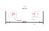 Душевая дверь BelBagno SOFT_CLOSE-2-BF-1-140-C-GM, стекло прозрачное, регулировка 138,5-140,5 см