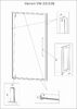 Душевая дверь Veconi Vianno VN-33R, 900x1950, хром, стекло дождь, регулировка 890-910 мм