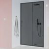 Душевая дверь Veconi Evo 100 B, 1500x1950, черный матовый, стекло тонированное матовое, регулировка 147-151 см