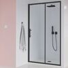 Душевая дверь Veconi Evo 100 B, 1300x1950, черный матовый, стекло прозрачное, регулировка 127-131 см