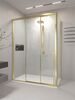 Душевой угол Veconi Premium Ptato 300 SP G-L, 1500х1000x2000, золото брашированный, стекло прозрачное