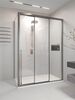 Душевой угол Veconi Premium Ptato 300 SP GR-R, 1000х1000x2000, брашированный графит, стекло прозрачное