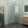 Душевой угол Veconi Rovigo RV-10, 900x800x1950, хром, стекло прозрачное