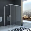 Душевой угол Veconi Rovigo RV-10, 1100x900x1950, хром, стекло прозрачное