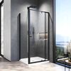 Душевой угол Veconi Rovigo RV-026B, 1000х900х1950, черный матовый, стекло прозрачное
