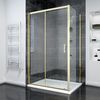 Душевой угол Veconi Rovigo RV-055G, 1400х1000х1950, золото брашинг, прозрачное стекло