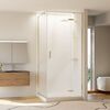 Душевой угол Veconi Rovigo RV-073RG/R, 800х1000х1950, золото брашинг, стекло дождь