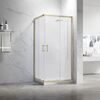 Душевой угол Veconi Rovigo RV-27G, 1200x900x1900, золото брашинг, прозрачное стекло