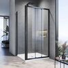 Душевой угол Veconi Rovigo RV-028B, 1200х800х1950, черный матовый, прозрачное стекло